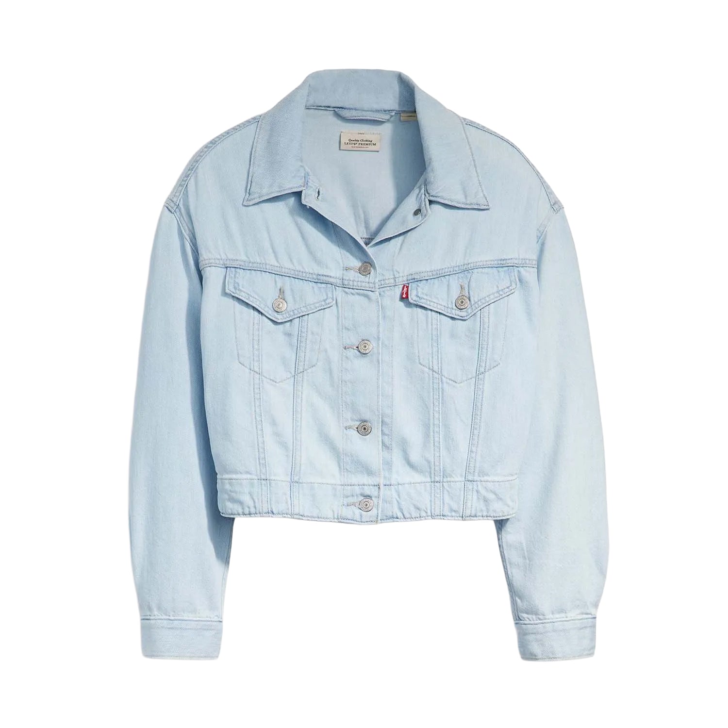 Light Blue - Front - Levis Womens-Ladies Lightweight Trucker Jacket