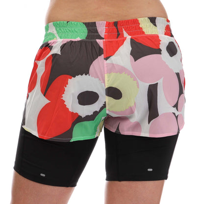 Multicoloured - Back - Adidas Womens-Ladies X Bold Marimekko Running Shorts