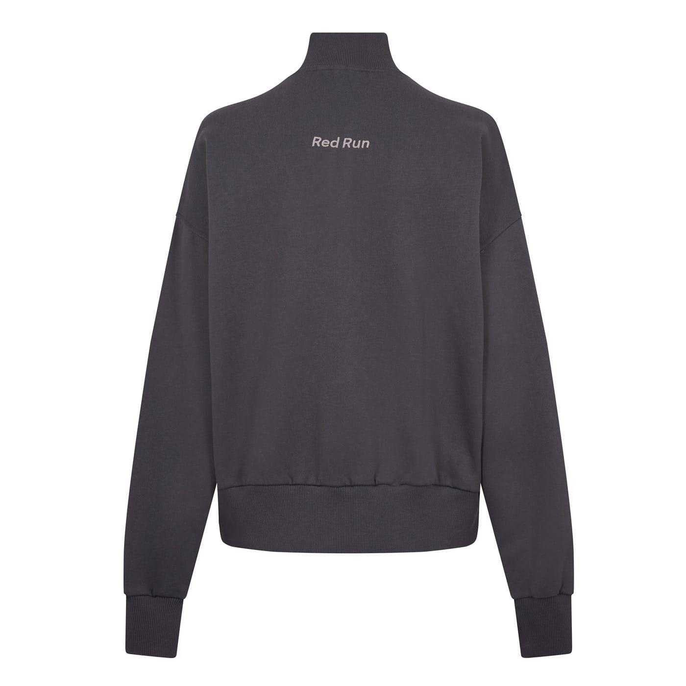 Grey - Back - Red Run Womens-Ladies Cotton Jumper