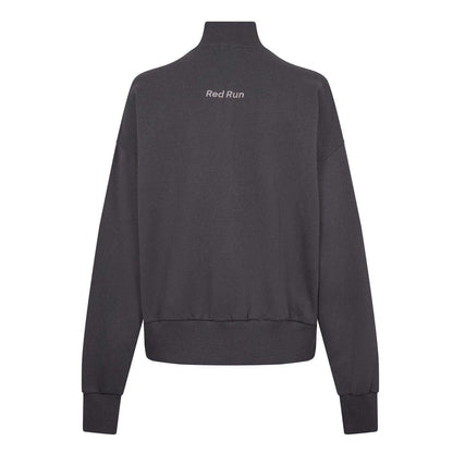 Grey - Back - Red Run Womens-Ladies Cotton Jumper
