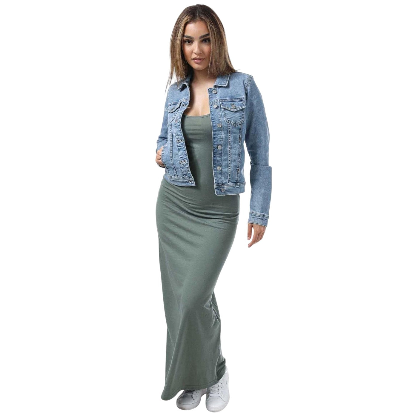 Light Blue Faded - Pack Shot - Only Womens-Ladies Wonder Life Denim Jacket