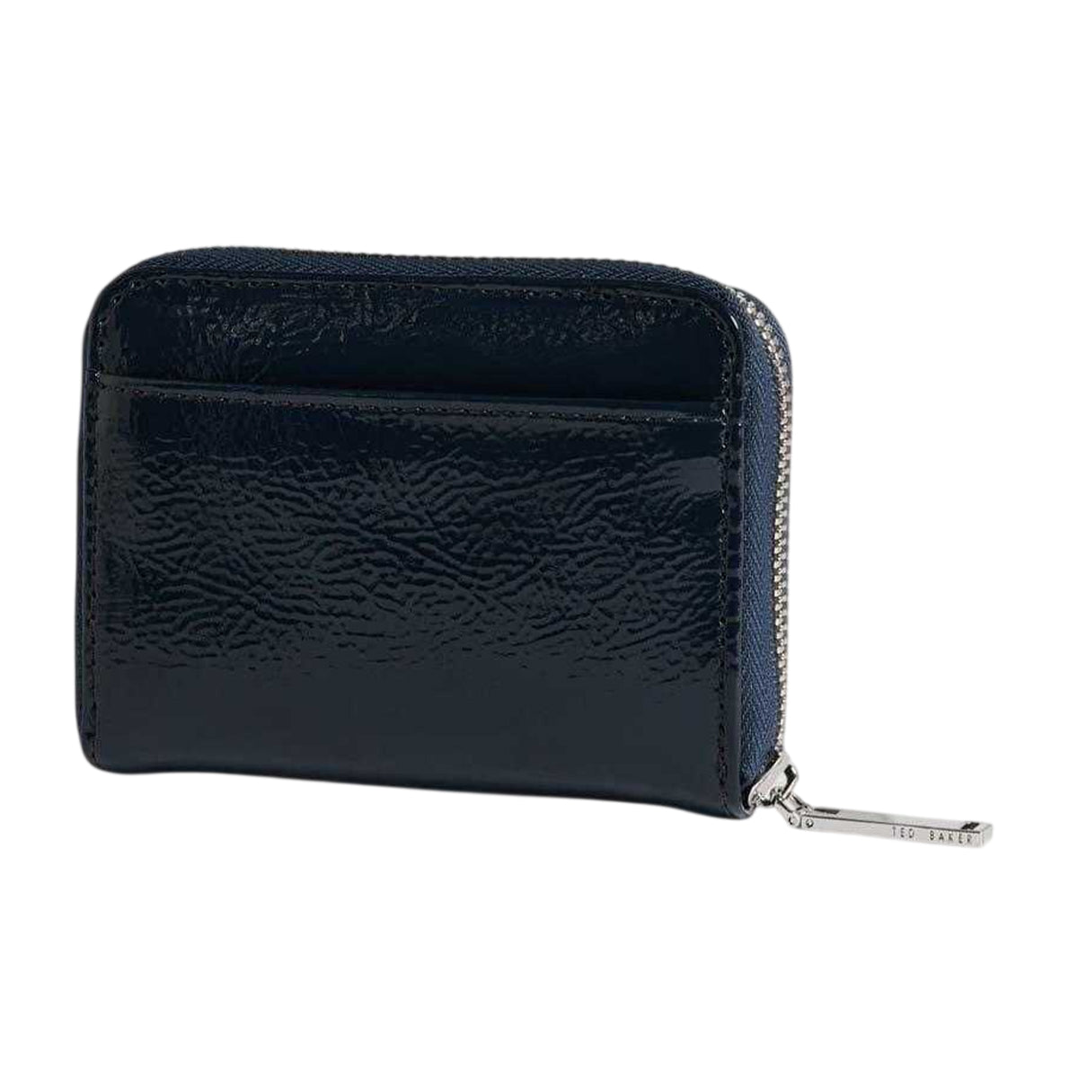 Navy - Back - Ted Baker Crinkled Logo Wallet