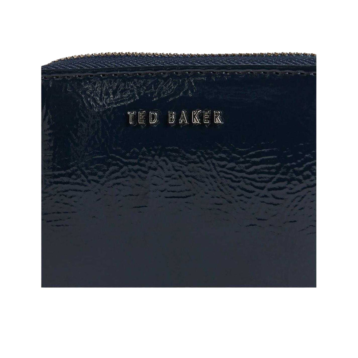 Navy - Side - Ted Baker Crinkled Logo Wallet