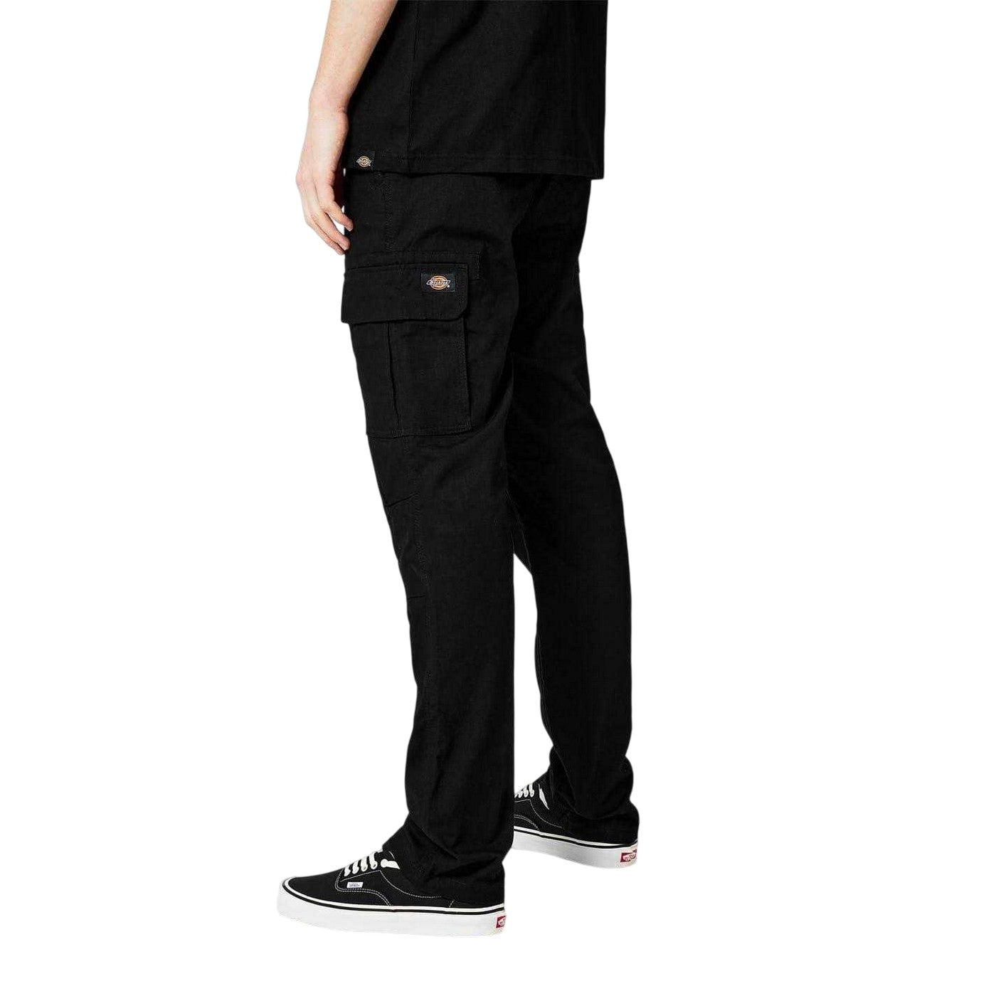 Black - Side - Dickies Mens Cargo Trousers