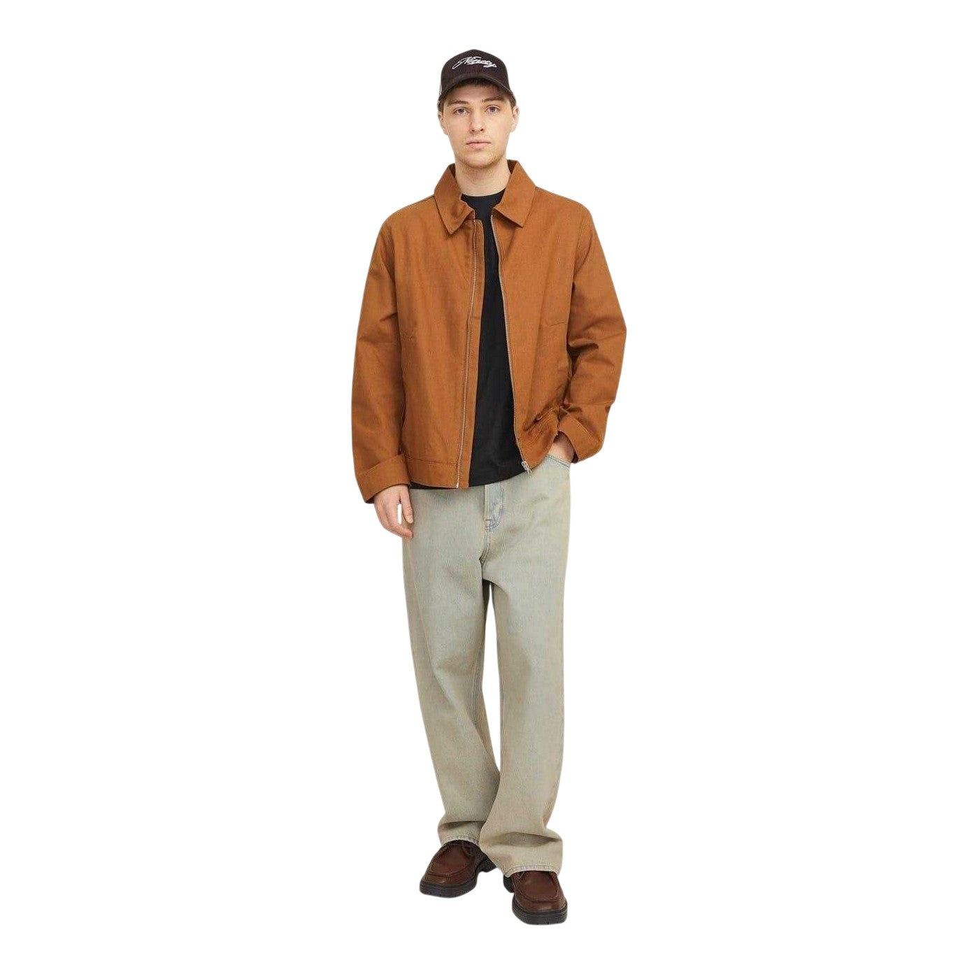 Blue Denim - Pack Shot - Jack And Jones Mens Ron Cotton Denim Loose Fit Jeans