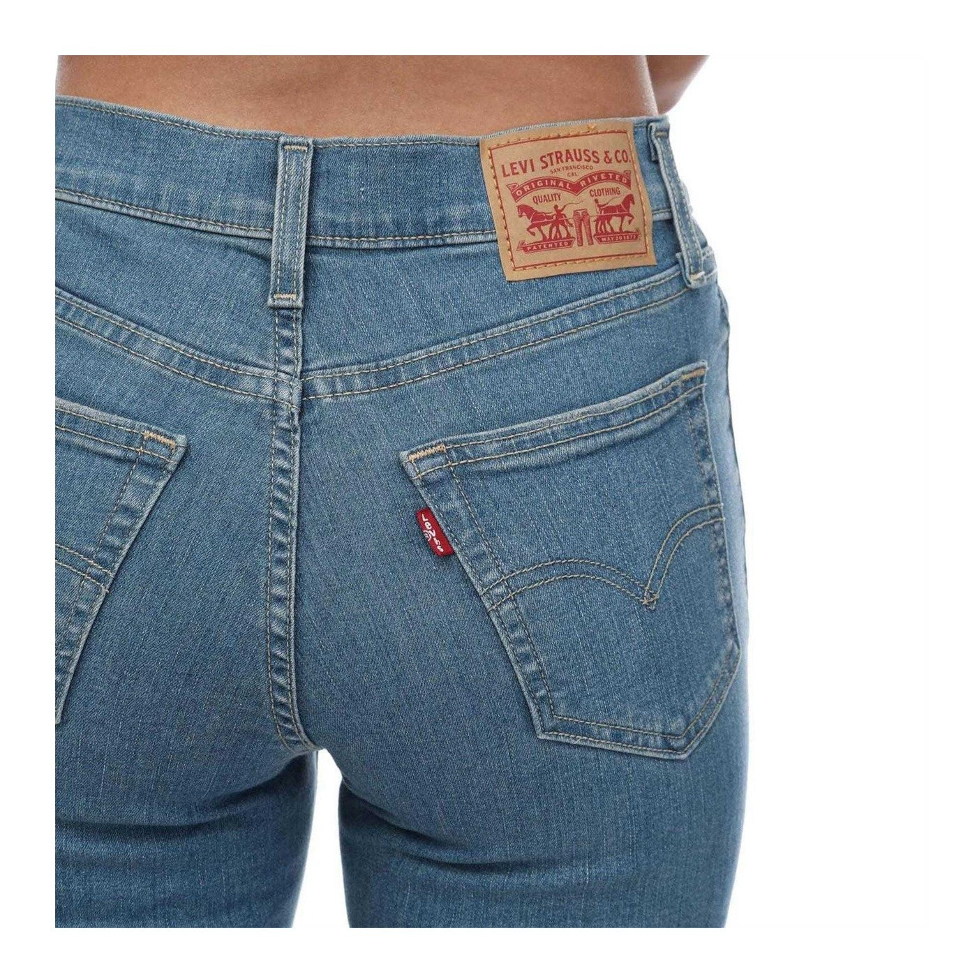 Light Blue - Side - Levis Womens-Ladies 720 High Rise Super Jeans