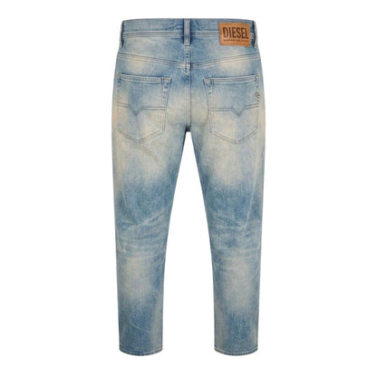 Blue Denim - Back - Diesel Mens D-Finitive Cotton Blend Tapered Jeans