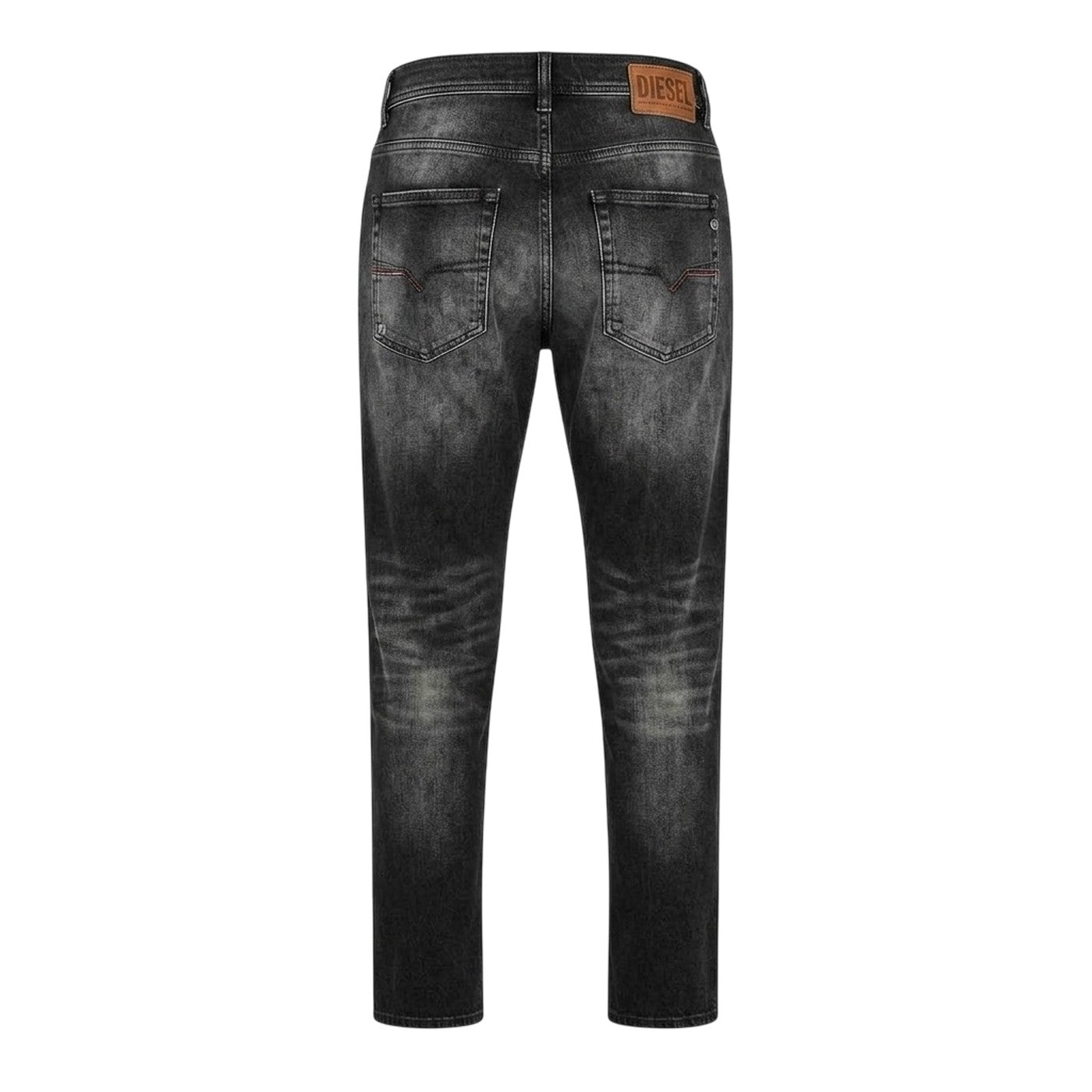 Black-Grey Denim - Back - Diesel Mens D-Finitive Cotton Blend Tapered Jeans