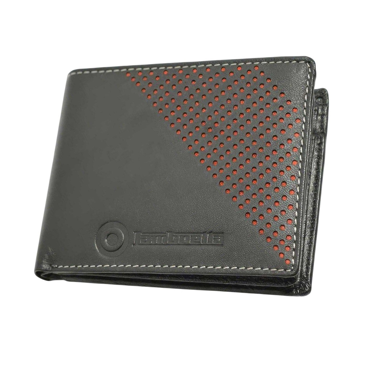 Black Blend - Front - Lambretta Perforated Leather Wallet
