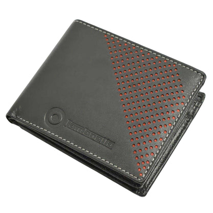 Black Blend - Back - Lambretta Perforated Leather Wallet