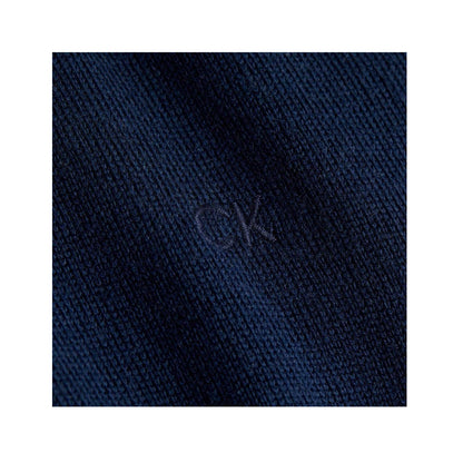 Navy - Lifestyle - Calvin Klein Mens Merino Wool Regular Jumper