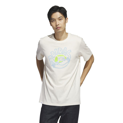 Natural - Side - Adidas Mens Change Through Graphic Sports T-Shirt