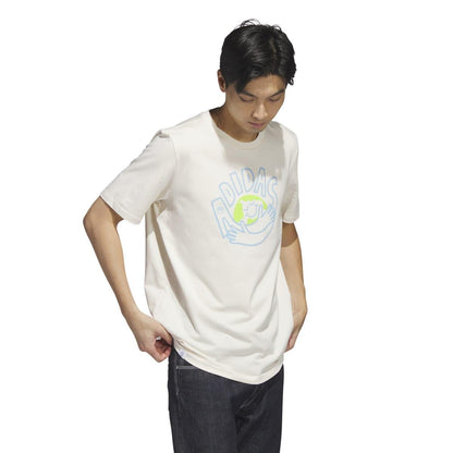 Natural - Lifestyle - Adidas Mens Change Through Graphic Sports T-Shirt