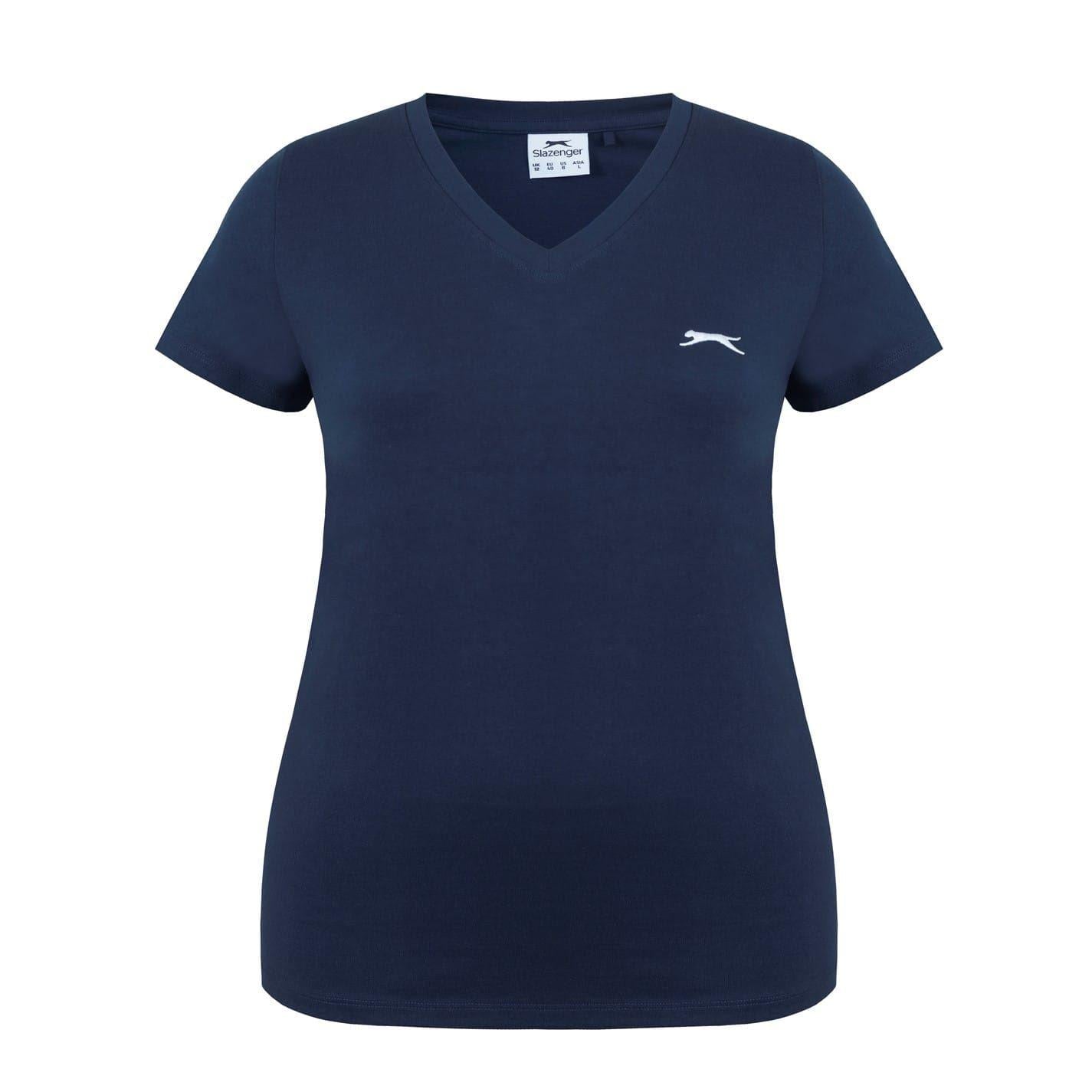Navy - Front - Slazenger Womens-Ladies T-Shirt