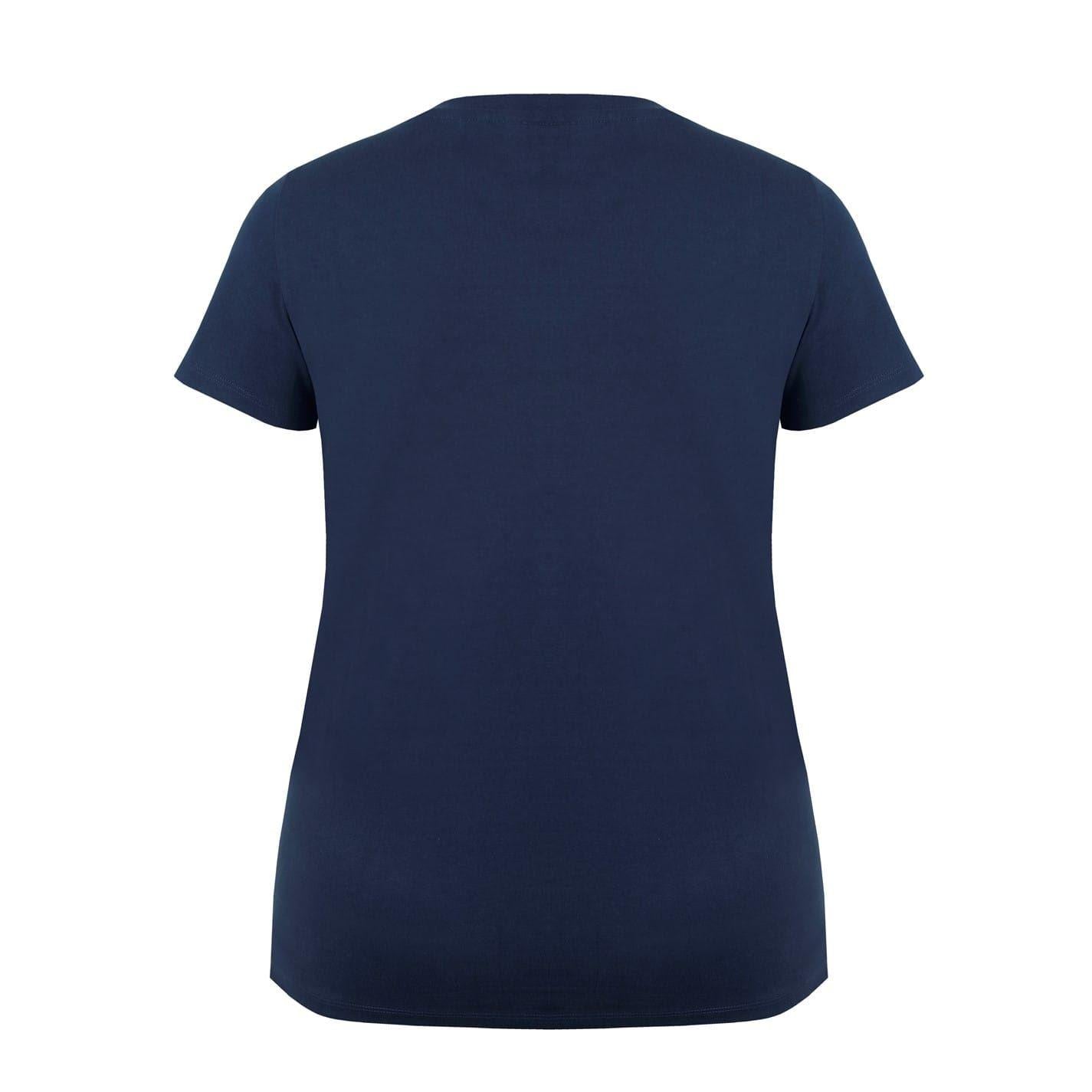 Navy - Back - Slazenger Womens-Ladies T-Shirt