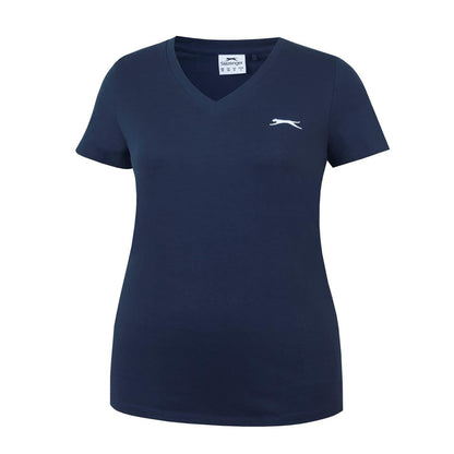 Navy - Side - Slazenger Womens-Ladies T-Shirt