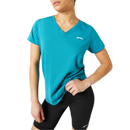 Teal - Side - Slazenger Womens-Ladies T-Shirt