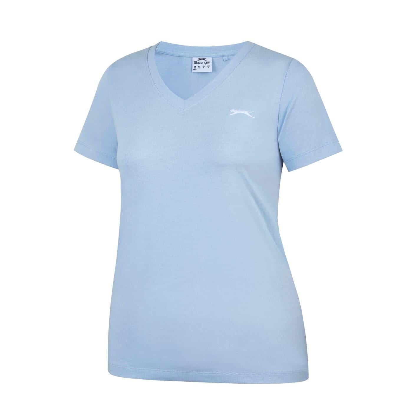 Light Blue - Side - Slazenger Womens-Ladies T-Shirt