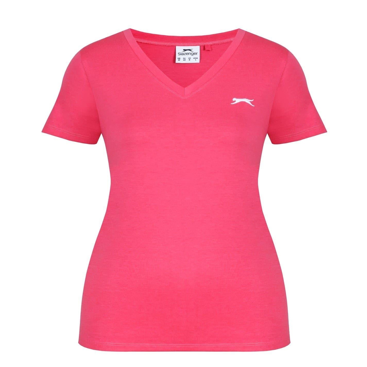 Bright Pink - Front - Slazenger Womens-Ladies T-Shirt