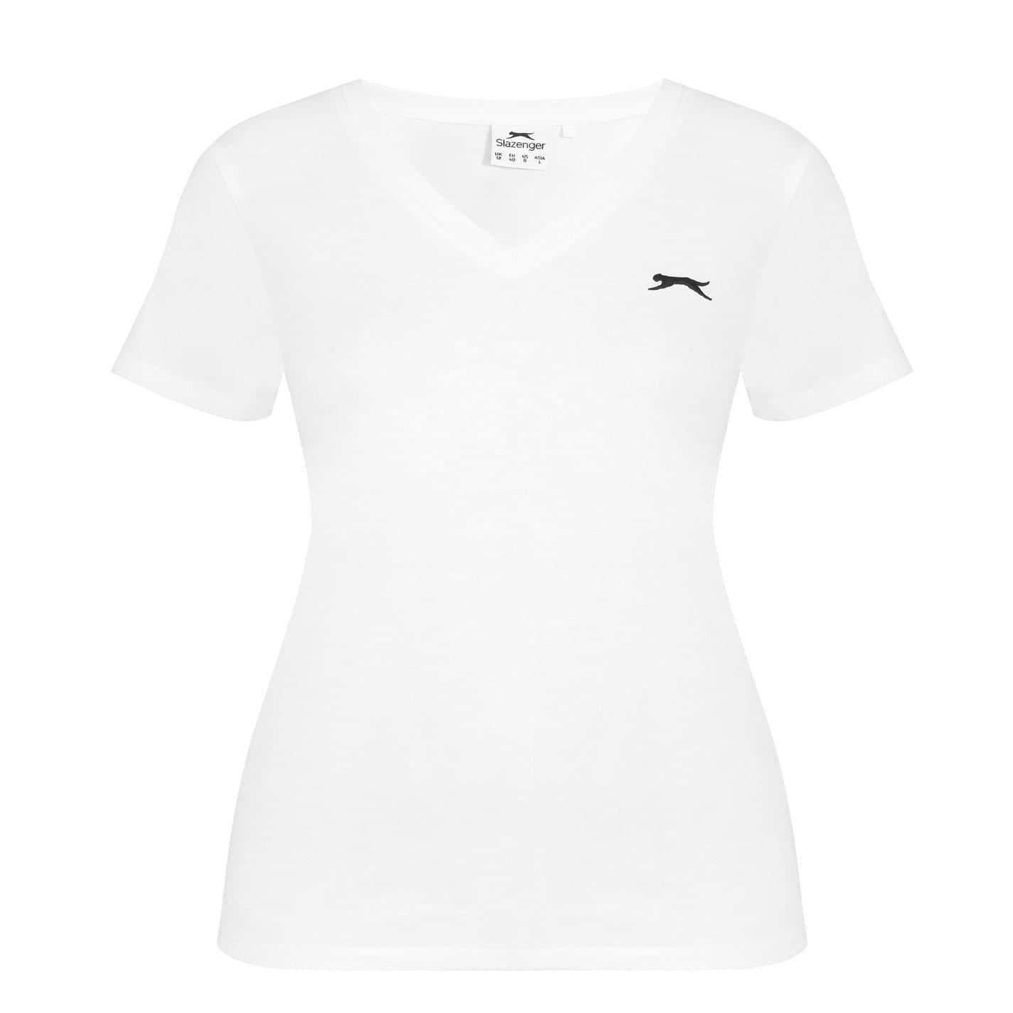 White - Front - Slazenger Womens-Ladies T-Shirt