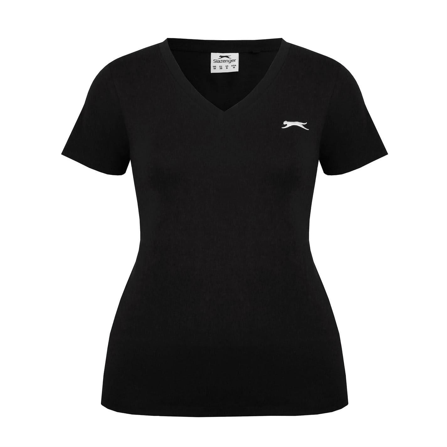 Black - Front - Slazenger Womens-Ladies T-Shirt