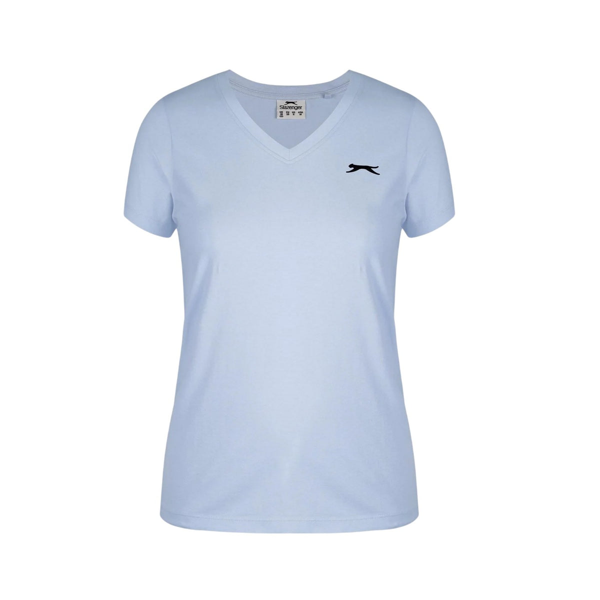 Light Blue-Black - Front - Slazenger Womens-Ladies T-Shirt