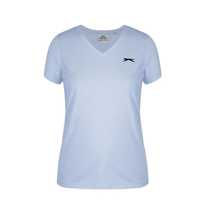 Light Blue-Black - Front - Slazenger Womens-Ladies T-Shirt