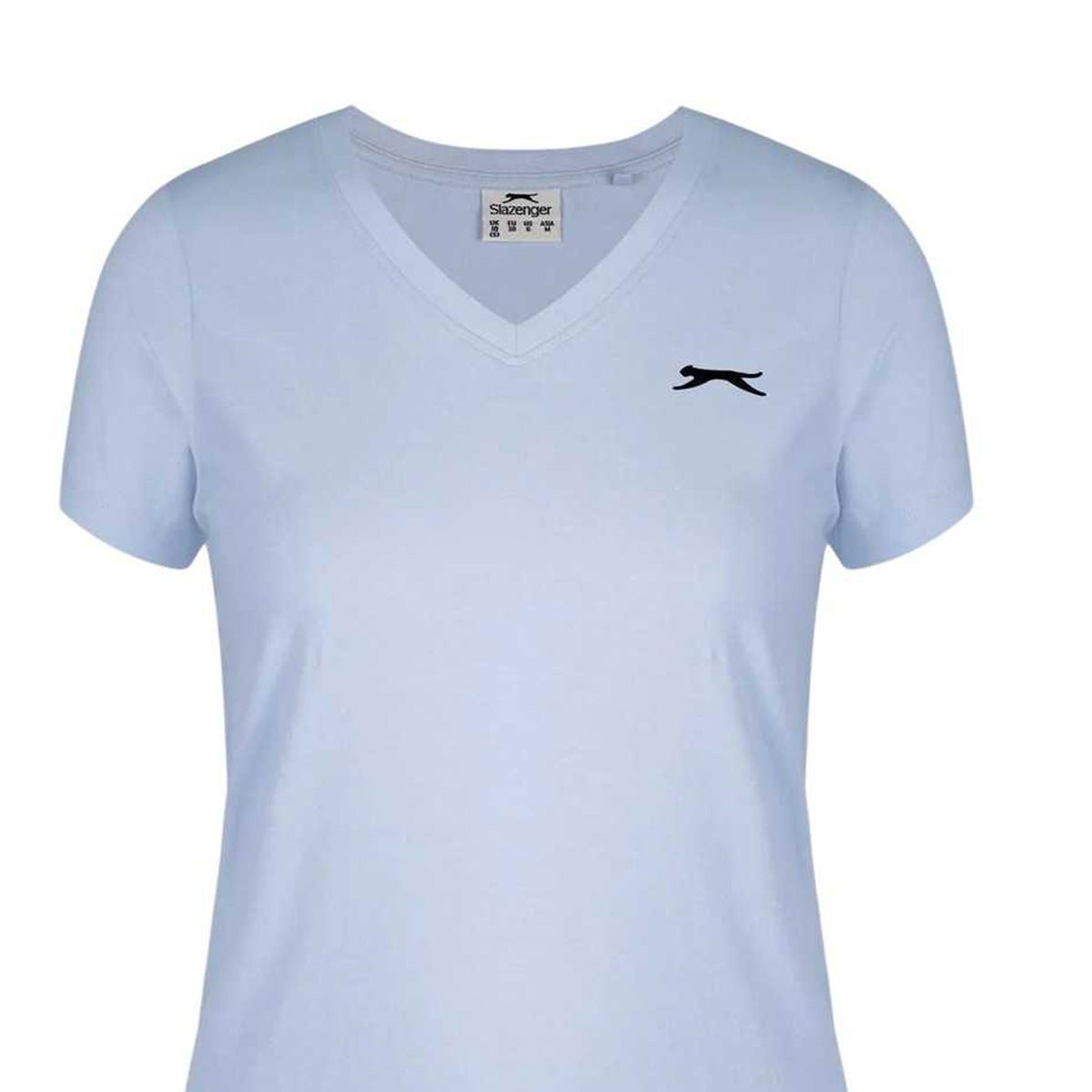 Light Blue-Black - Side - Slazenger Womens-Ladies T-Shirt