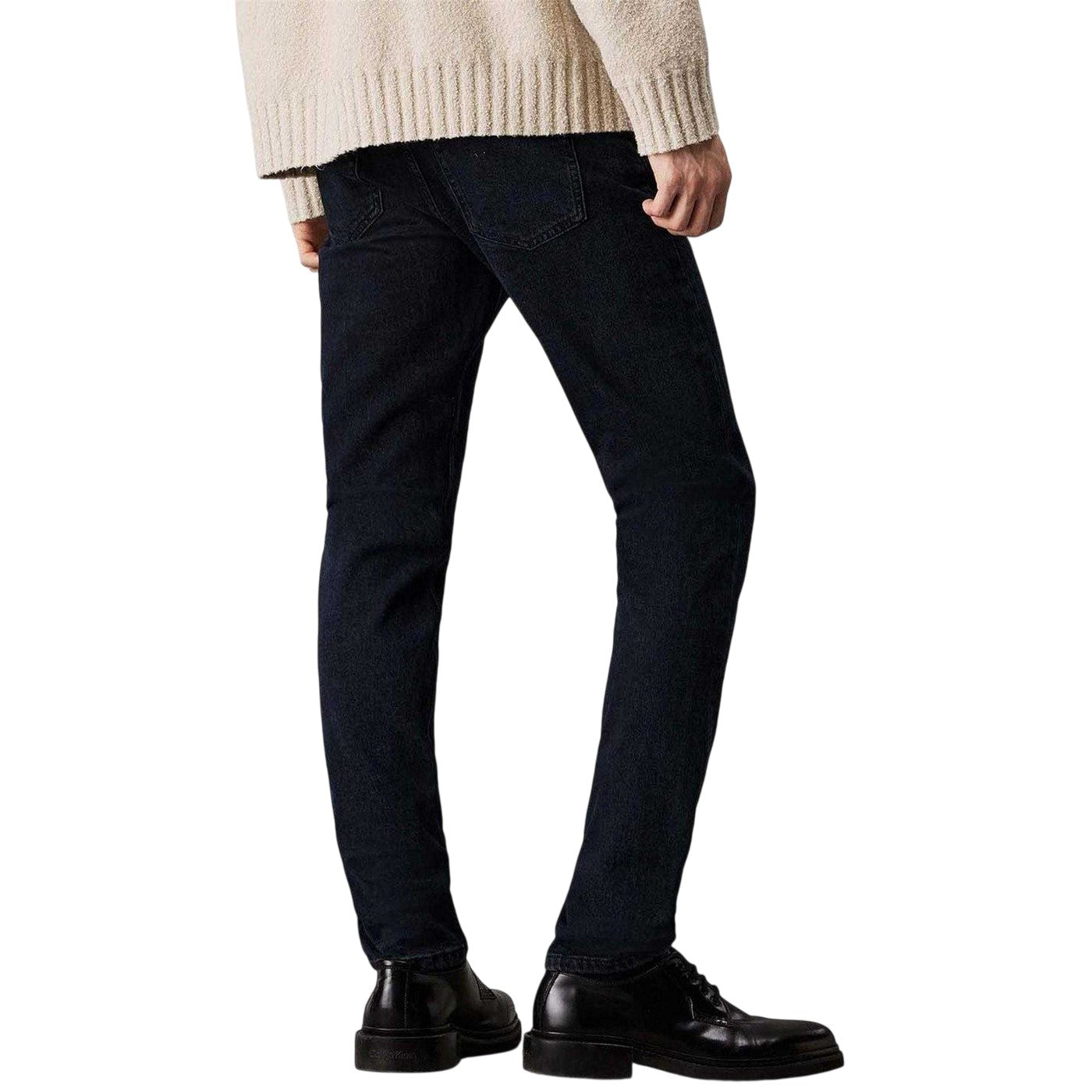 Denim - Back - Calvin Klein Mens Recycled Cotton Tapered Jeans