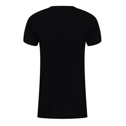 Jet Black - Back - Guess Womens-Ladies Logo Cotton T-Shirt