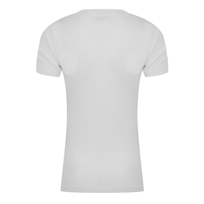 Pure White - Back - Guess Womens-Ladies Logo Cotton T-Shirt