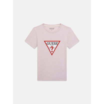Lilac - Front - Guess Womens-Ladies Logo Cotton T-Shirt