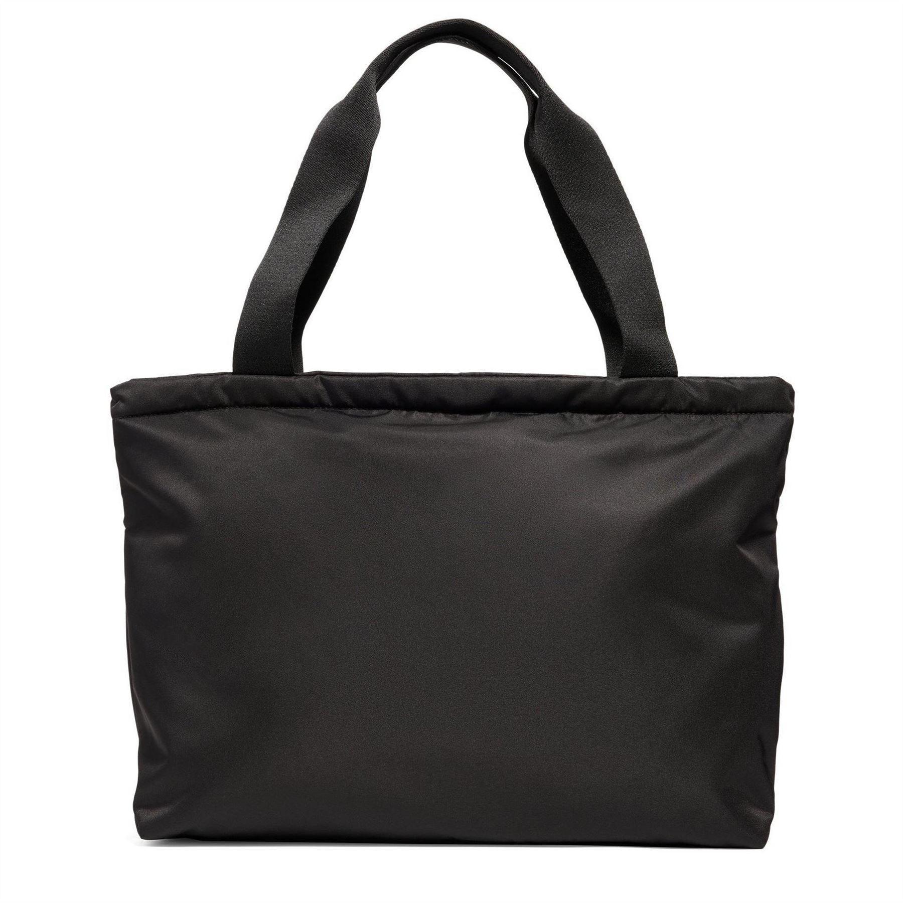 Black-Grey - Back - Under Armour Studio Lite Logo Gym Tote Bag