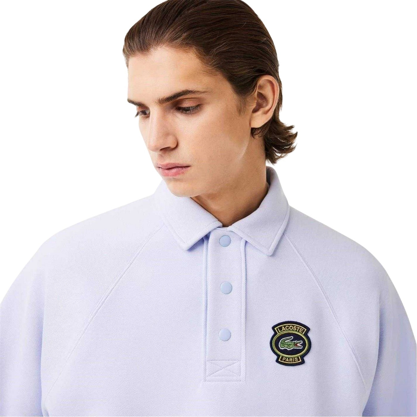 Blue - Side - Lacoste Mens Heritage Cotton Sweatshirt
