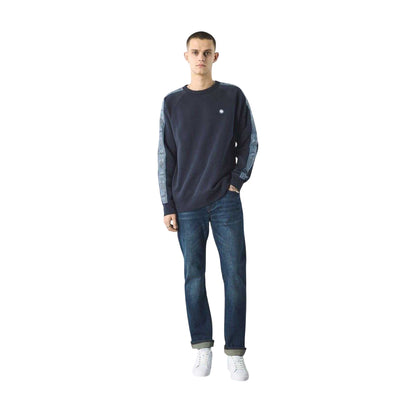 Navy - Lifestyle - Pretty Green Mens Paisley Regular Raglan Sweatshirt