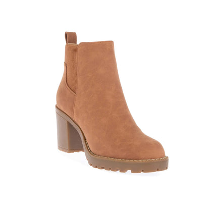 Cognac - Front - Only Womens-Ladies Barbara Heeled Chelsea Boots