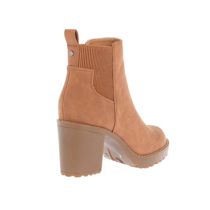 Cognac - Back - Only Womens-Ladies Barbara Heeled Chelsea Boots