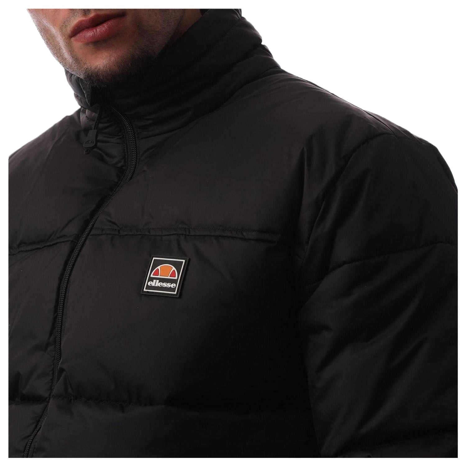 Black - Side - Ellesse Mens Puffer Jacket