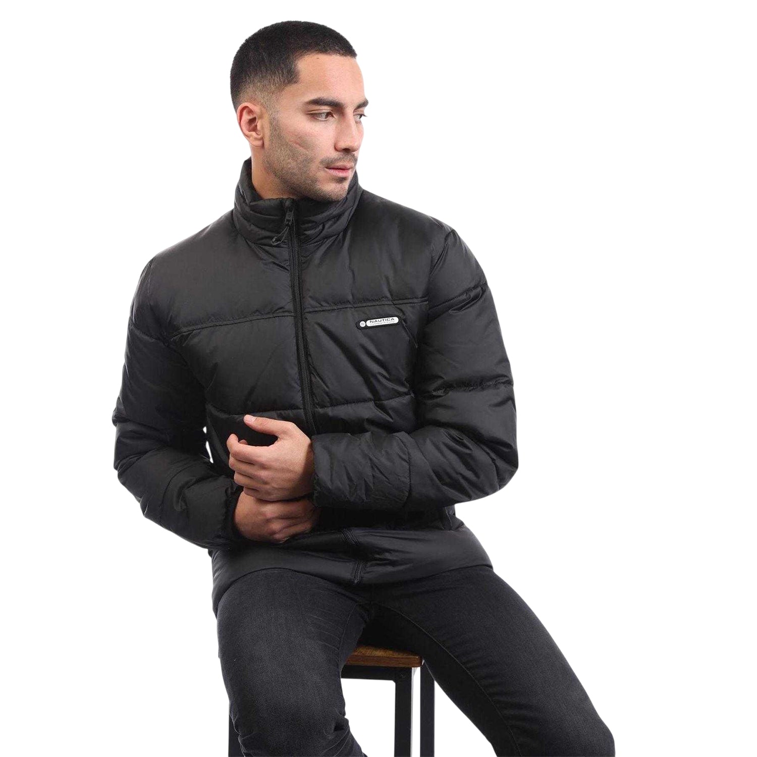 Black - Lifestyle - Nautica Mens Regular Puffer Jacket
