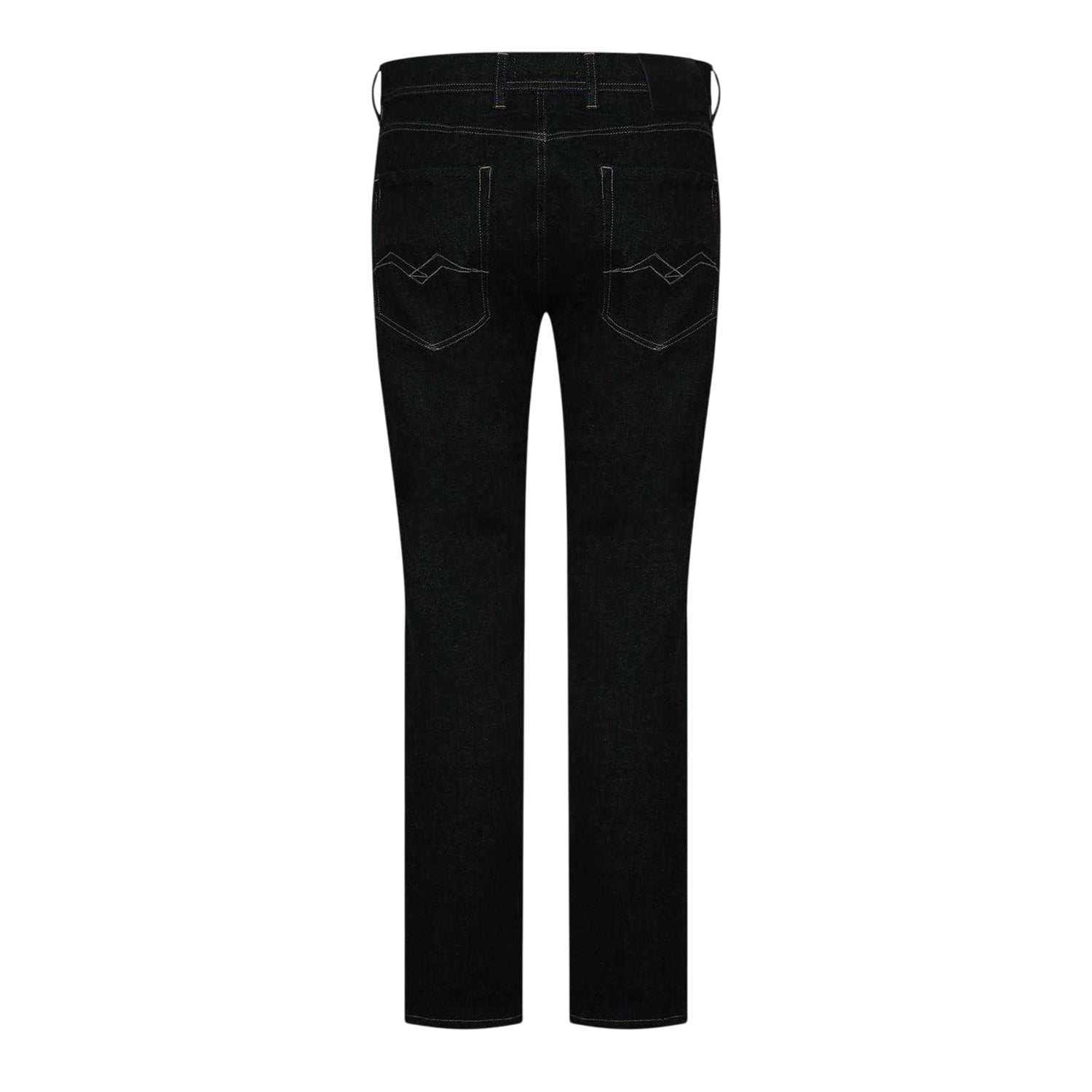Blue - Back - Replay Mens Denim Straight Jeans
