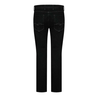 Blue - Back - Replay Mens Denim Straight Jeans