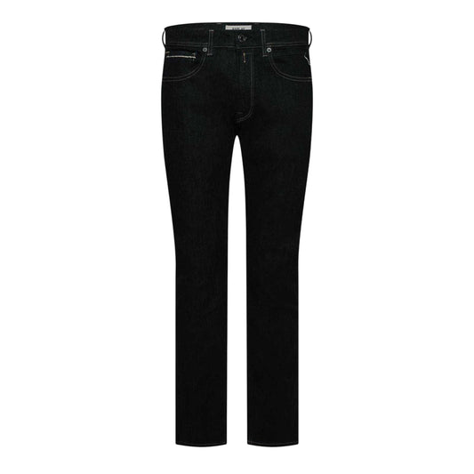 Blue - Front - Replay Mens Denim Straight Jeans