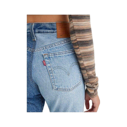 Two Tone Blue-Indigo - Back - Levis Womens-Ladies 501 Original Jeans