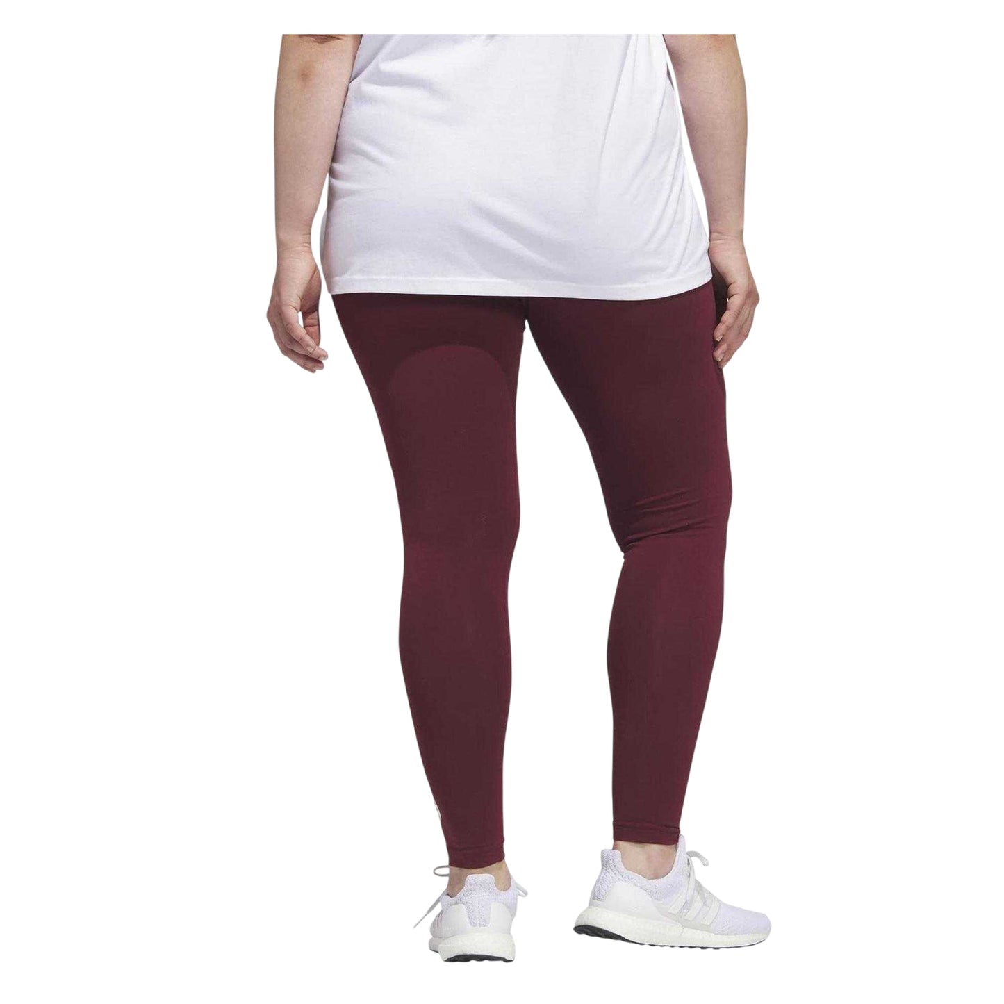 Red - Back - Adidas Womens-Ladies Fitted Leggings