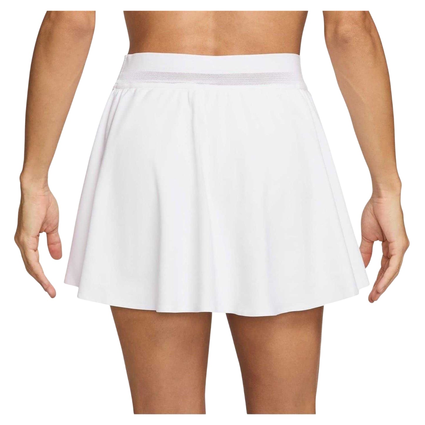 White - Back - Nike Womens-Ladies Elasticated Pleated Tennis Skort