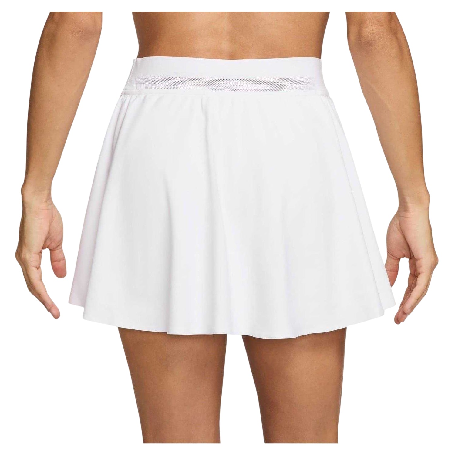 White - Back - Nike Womens-Ladies Elasticated Pleated Tennis Skort