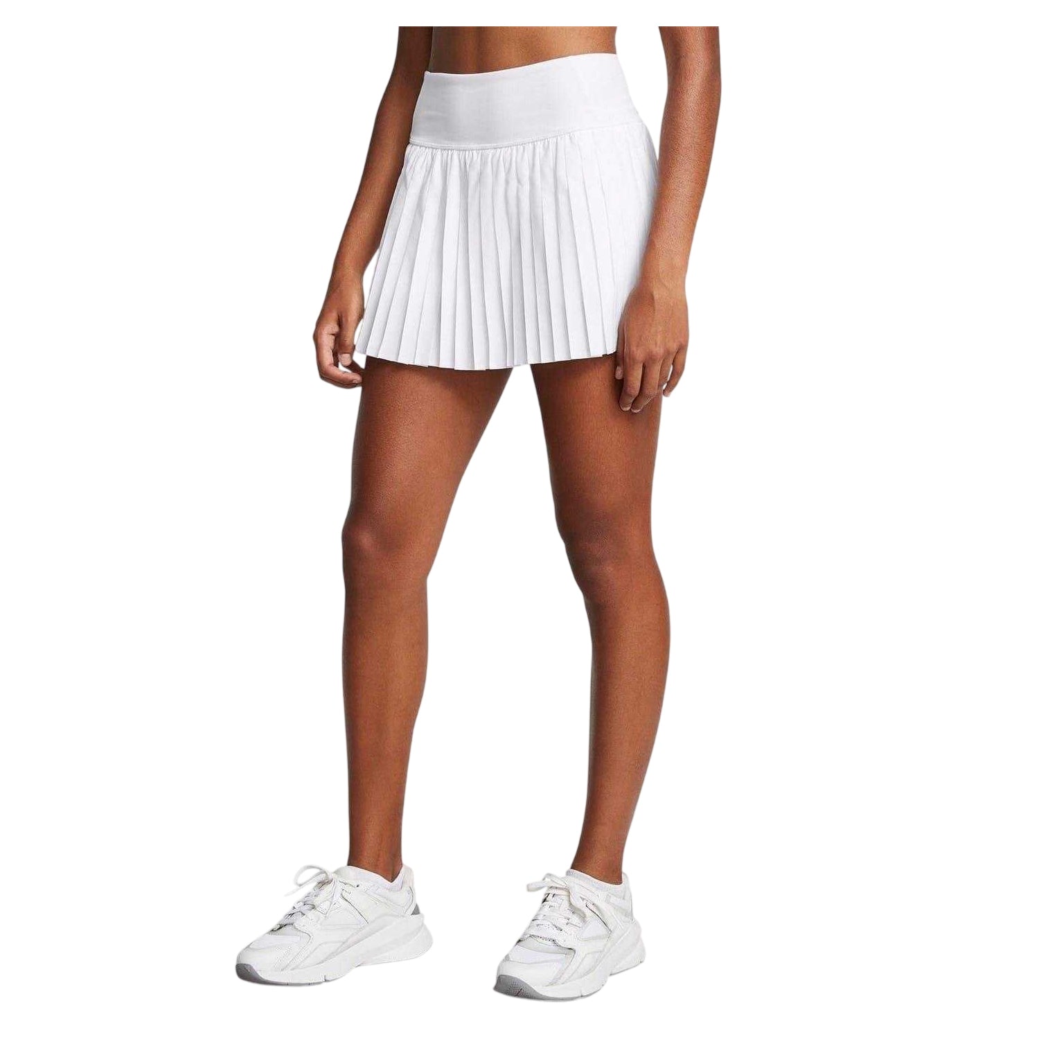 White - Side - Under Armour Womens-Ladies Pleated Side Pocket Regular Sport Skort