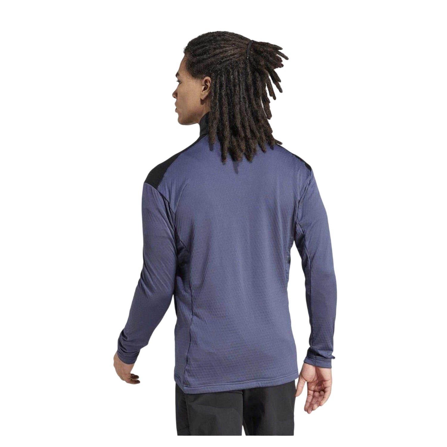 Navy-Black - Back - Adidas Mens Terrex Fleece Jacket