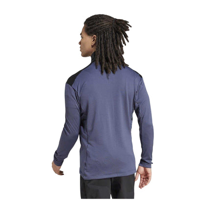 Navy-Black - Back - Adidas Mens Terrex Fleece Jacket