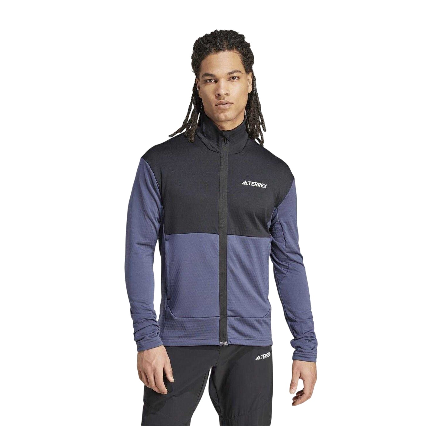 Navy-Black - Lifestyle - Adidas Mens Terrex Fleece Jacket
